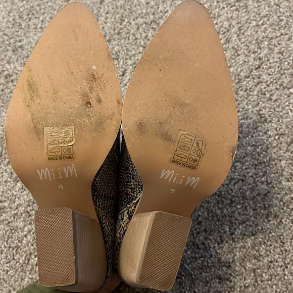 Mi.iM genuine leather mule heeled bootie size 9 - Picture 4 of 4
